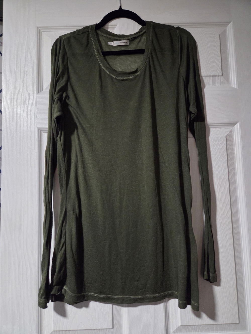Maurices Olive Green Long Sleeve Crewneck Top